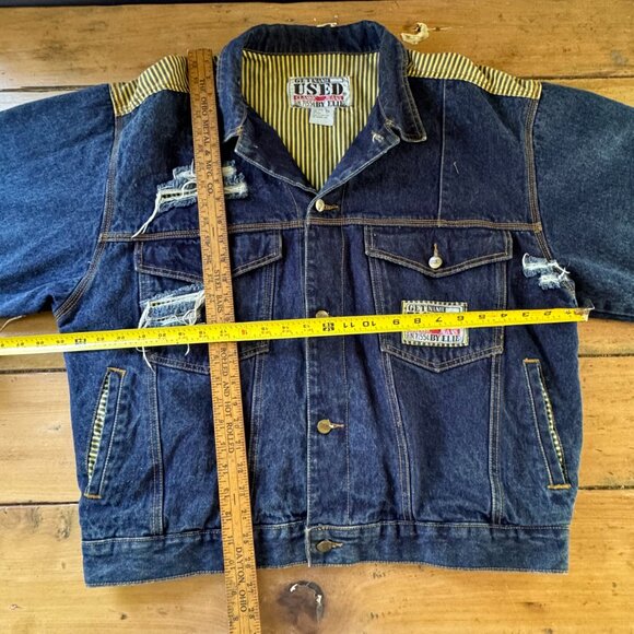 Vintage 1980's "Get Used" By Elie Distressed Jacket RN:71554 Sz. Large - Picture 7 of 9